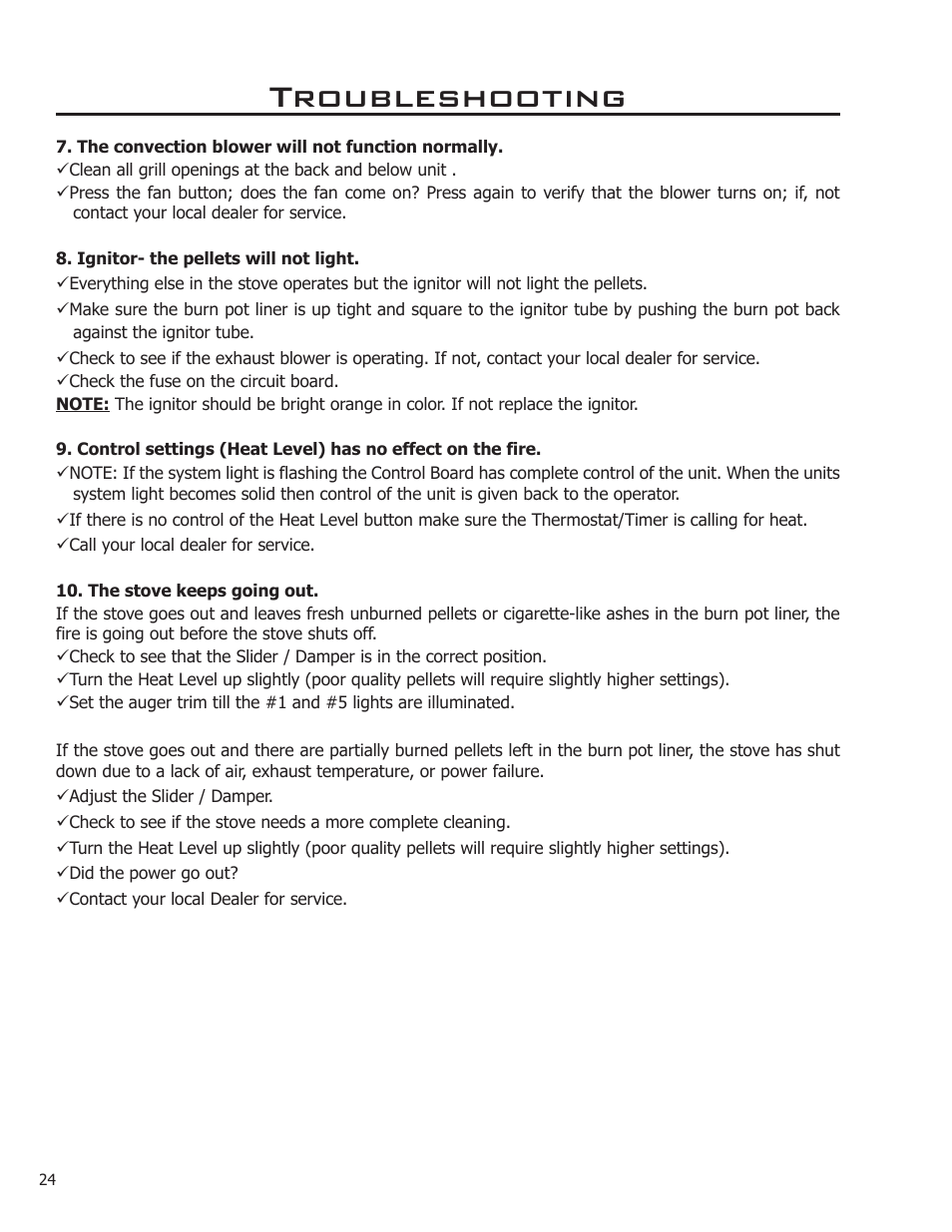 Troubleshooting | Enviro 50-1574 User Manual | Page 24 / 30