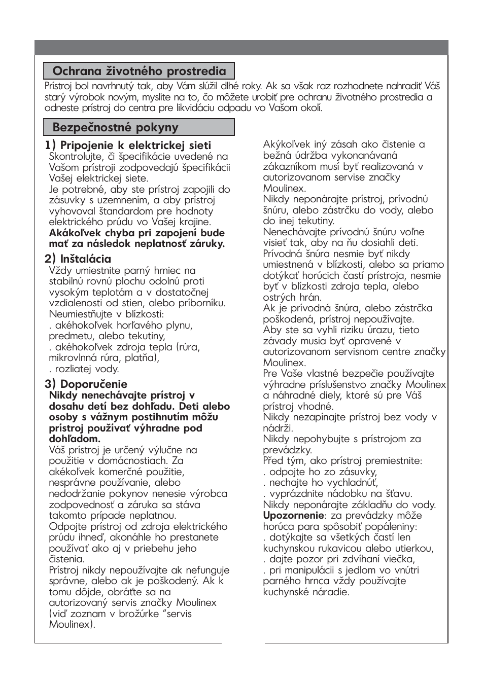 Moulinex MV 1000 User Manual | Page 21 / 30