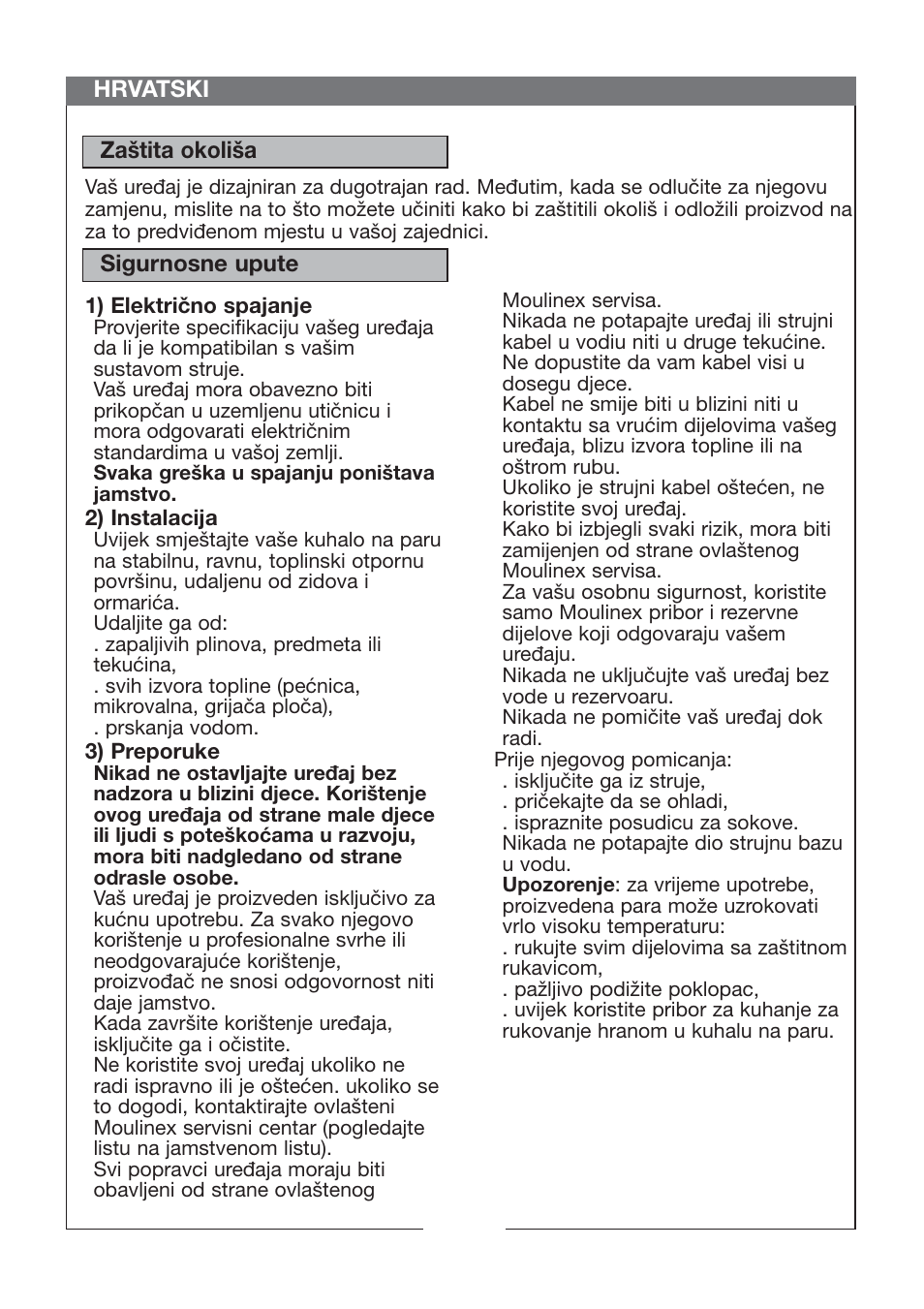 Moulinex MV 1000 User Manual | Page 29 / 30