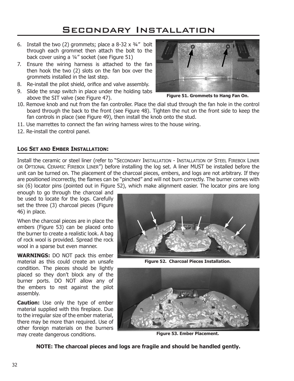 Secondary installation | Enviro Haven Direct Vent Fireplace User Manual | Page 32 / 41