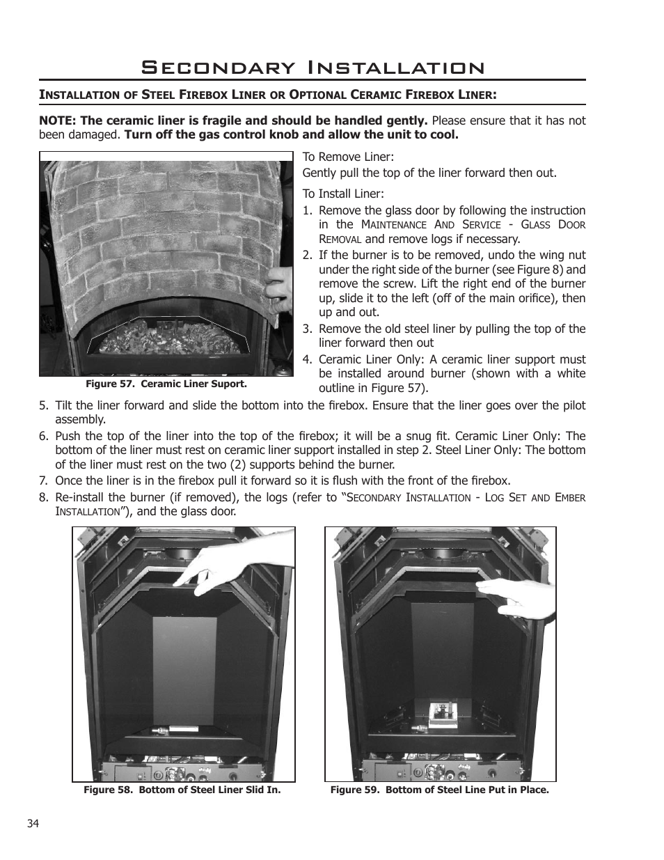 Secondary installation | Enviro Haven Direct Vent Fireplace User Manual | Page 34 / 41