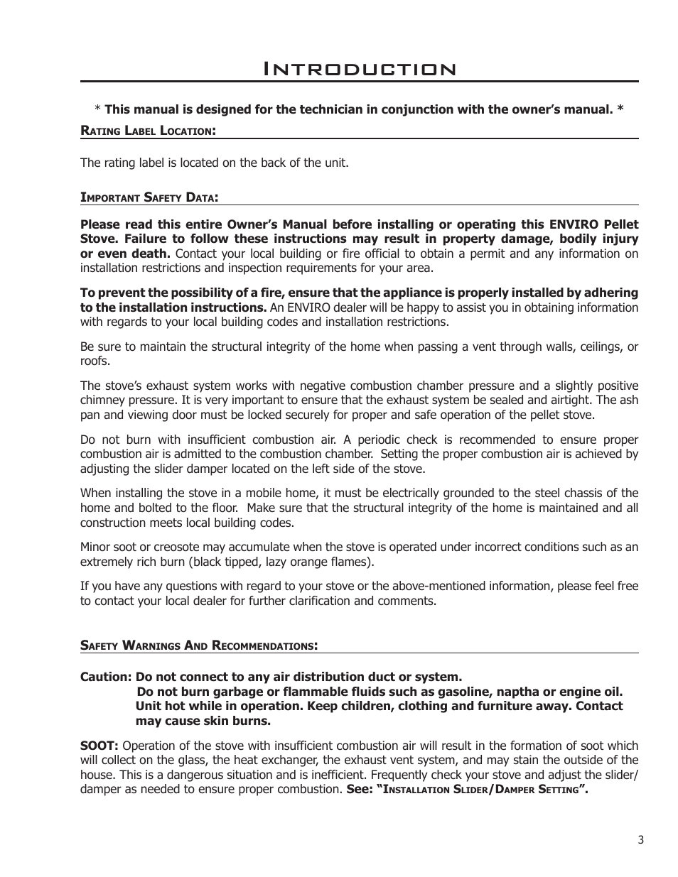 Introduction | Enviro 50-1095 User Manual | Page 3 / 31