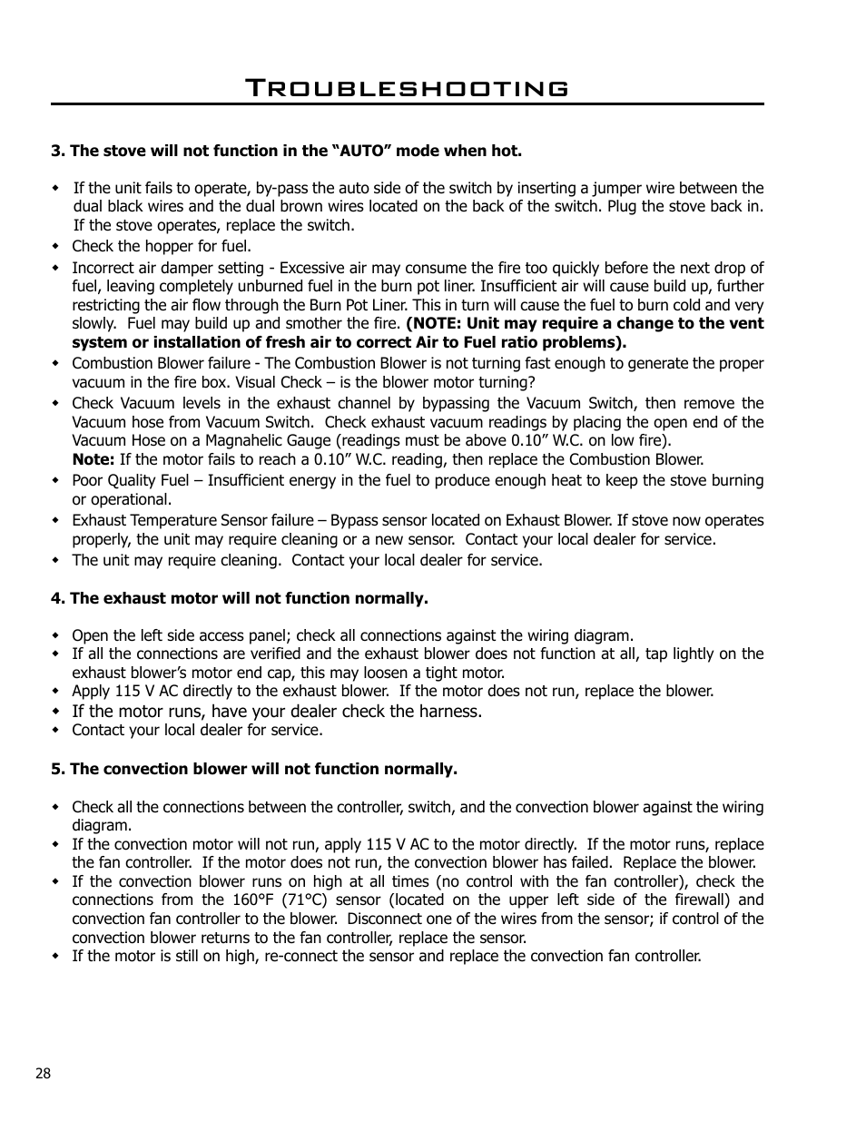 Troubleshooting | Enviro EF2 User Manual | Page 28 / 39