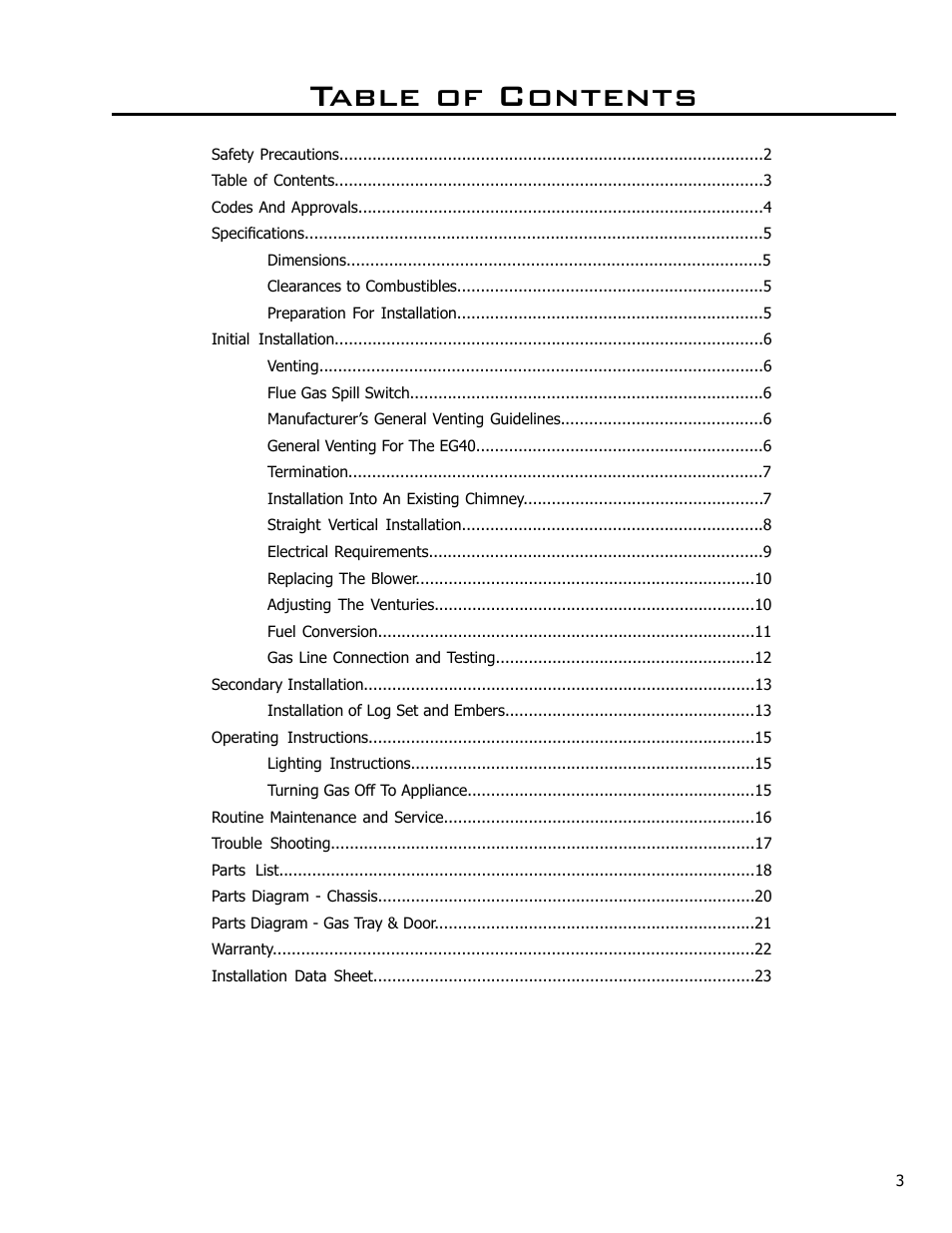 Enviro EG40 BV User Manual | Page 3 / 23