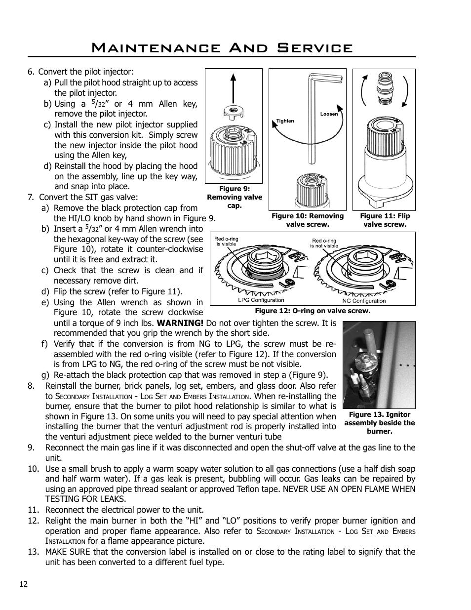 Maintenance and service | Enviro Westport C-10381 User Manual | Page 12 / 48