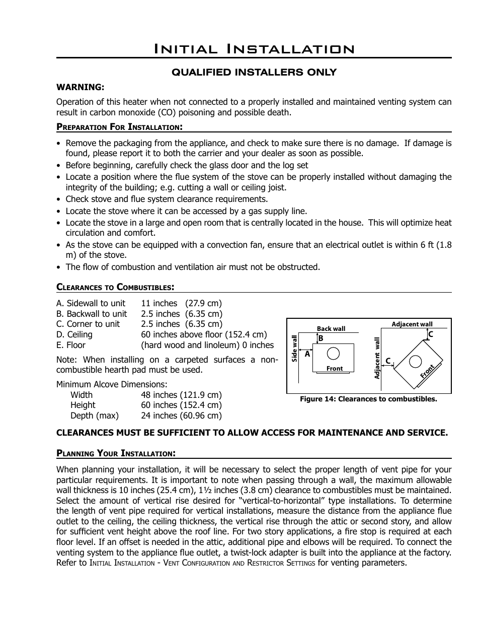 Initial installation | Enviro Westport C-10381 User Manual | Page 13 / 48