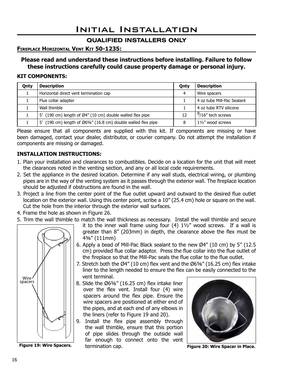 Initial installation | Enviro Westport C-10381 User Manual | Page 16 / 48