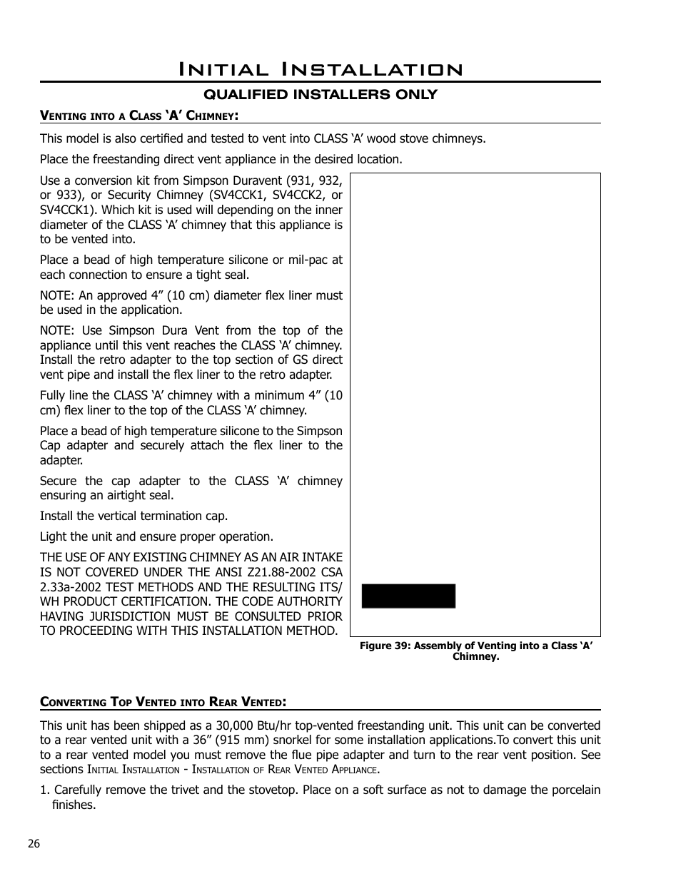 Initial installation | Enviro Westport C-10381 User Manual | Page 26 / 48