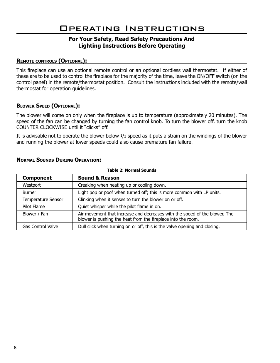 Operating instructions | Enviro Westport C-10381 User Manual | Page 8 / 48