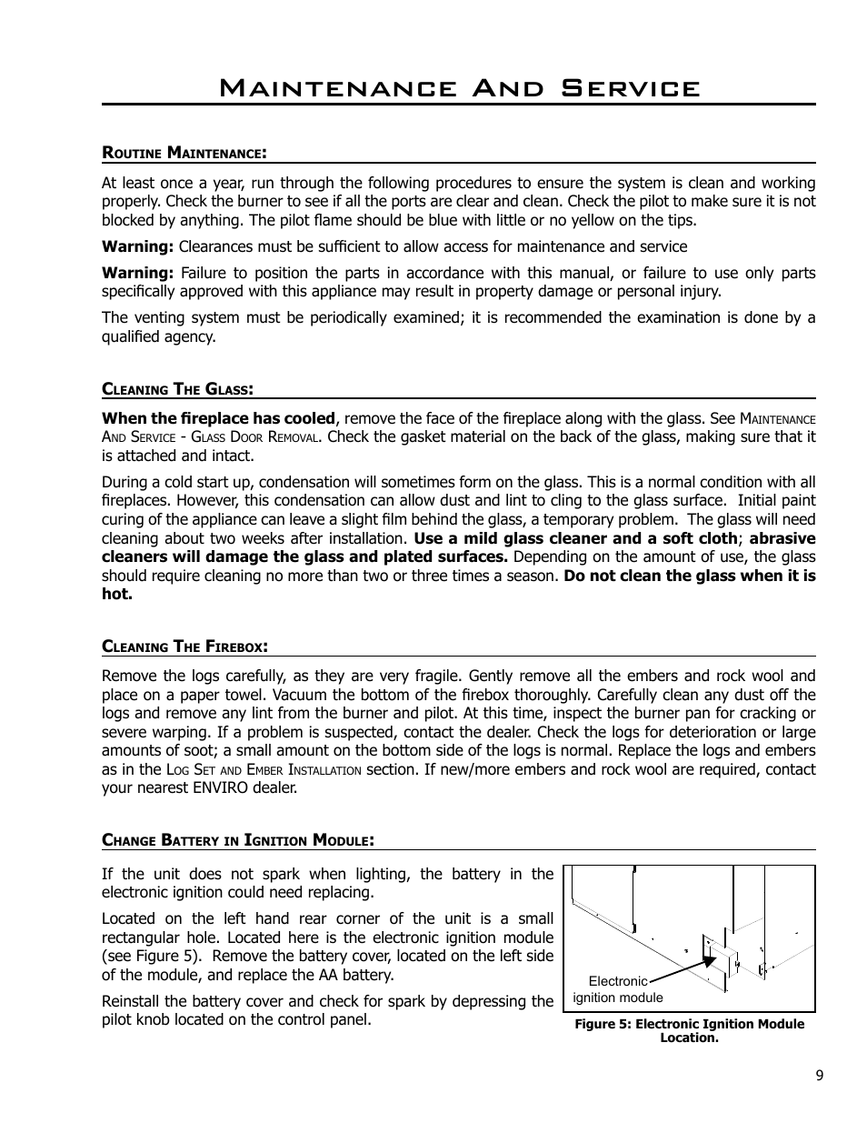 Maintenance and service | Enviro Westport C-10381 User Manual | Page 9 / 48