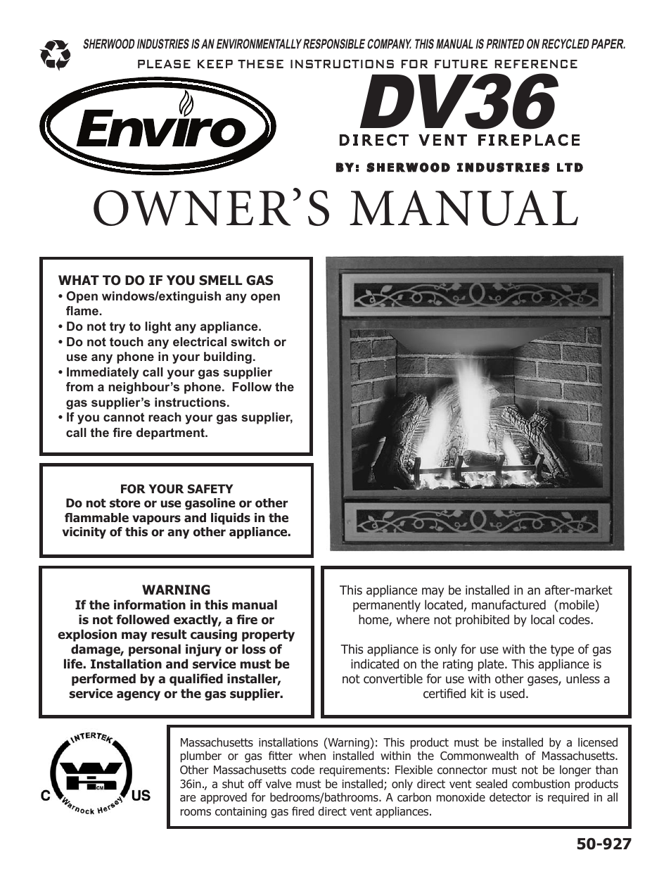 Enviro DV36 User Manual | 40 pages