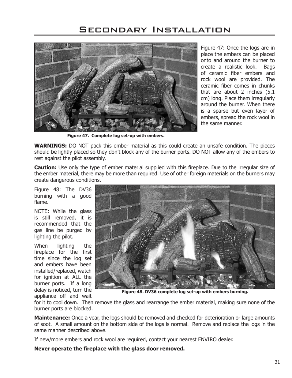 Secondary installation | Enviro DV36 User Manual | Page 31 / 40