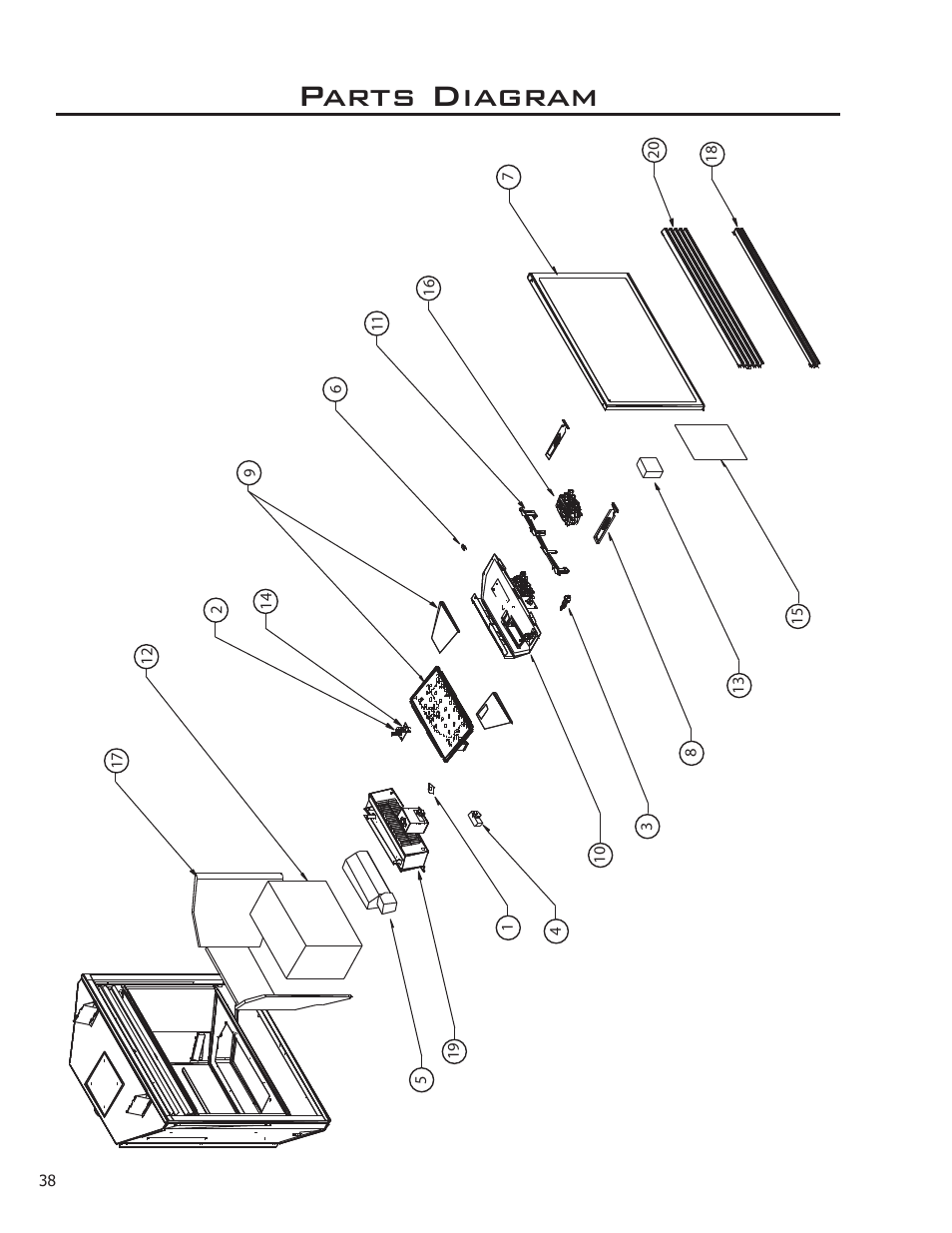 Parts diagram | Enviro DV36 User Manual | Page 38 / 40
