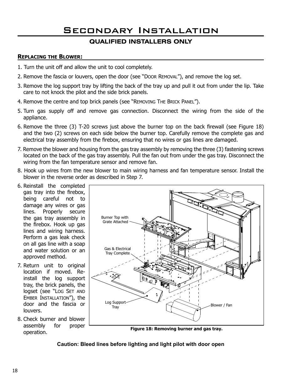 Secondary installation, Replacing the blower | Enviro C-10637 User Manual | Page 18 / 31