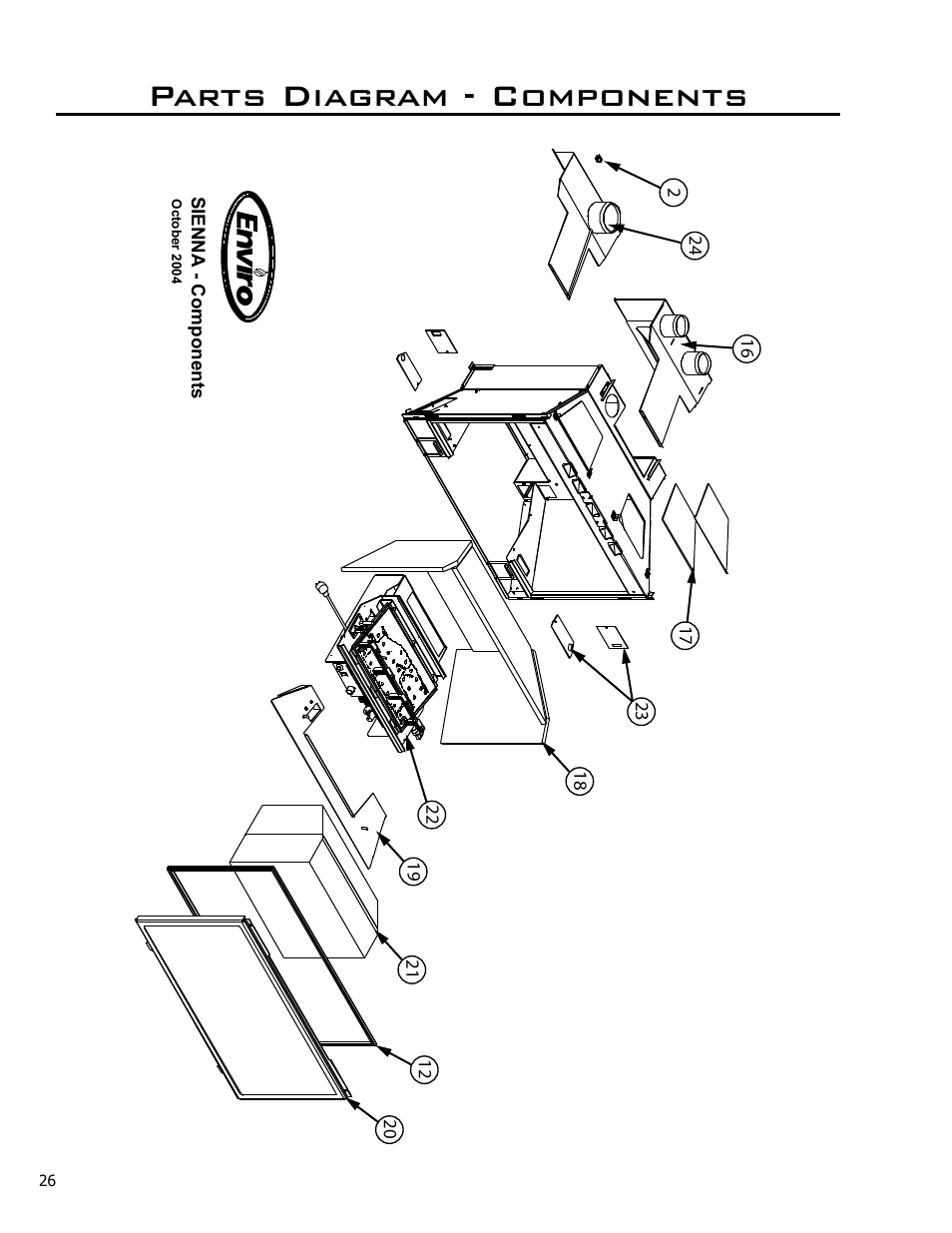 Parts diagram - components | Enviro C-10637 User Manual | Page 26 / 31