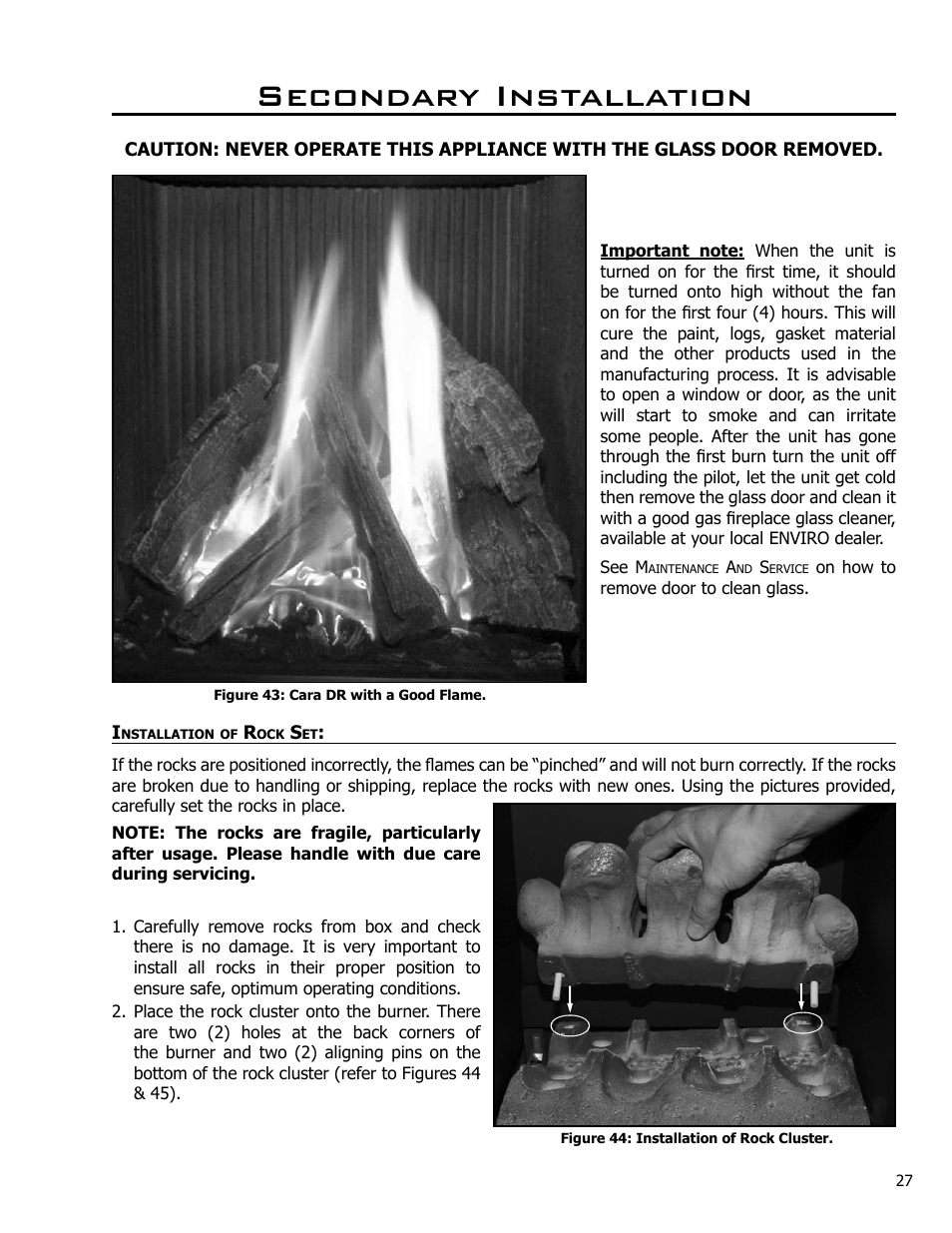 Secondary installation | Enviro Cara DR C-11500 User Manual | Page 27 / 37