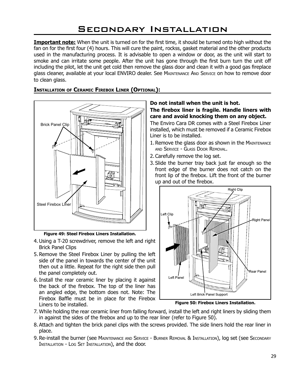 Secondary installation | Enviro Cara DR C-11500 User Manual | Page 29 / 37