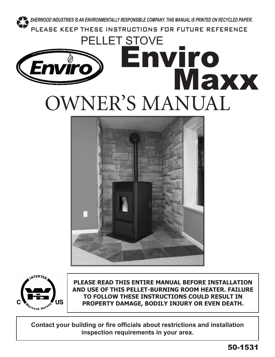 Enviro MAX 50-1531 User Manual | 16 pages