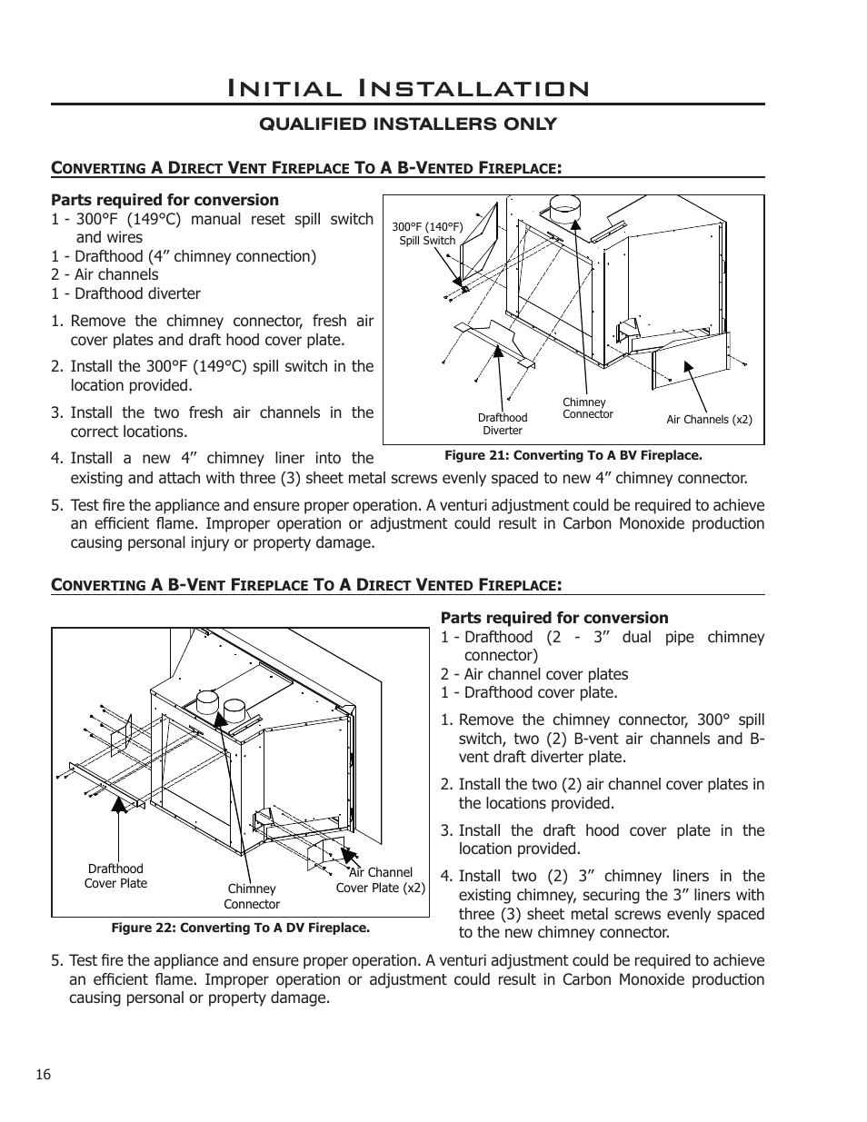 Initial installation | Enviro C-11288 User Manual | Page 16 / 34