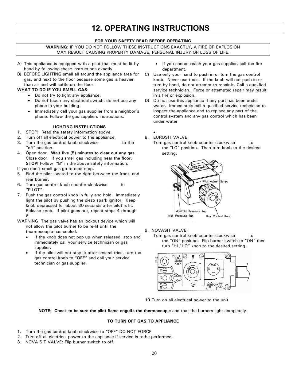 Operating instructions | Enviro 828 DV.INS. User Manual | Page 20 / 25