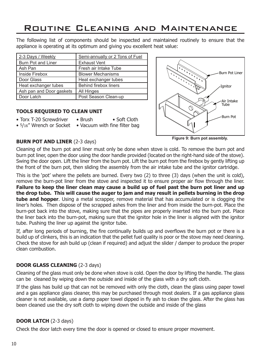 Routine cleaning and maintenance | Enviro Meridian C-11153 User Manual | Page 10 / 15