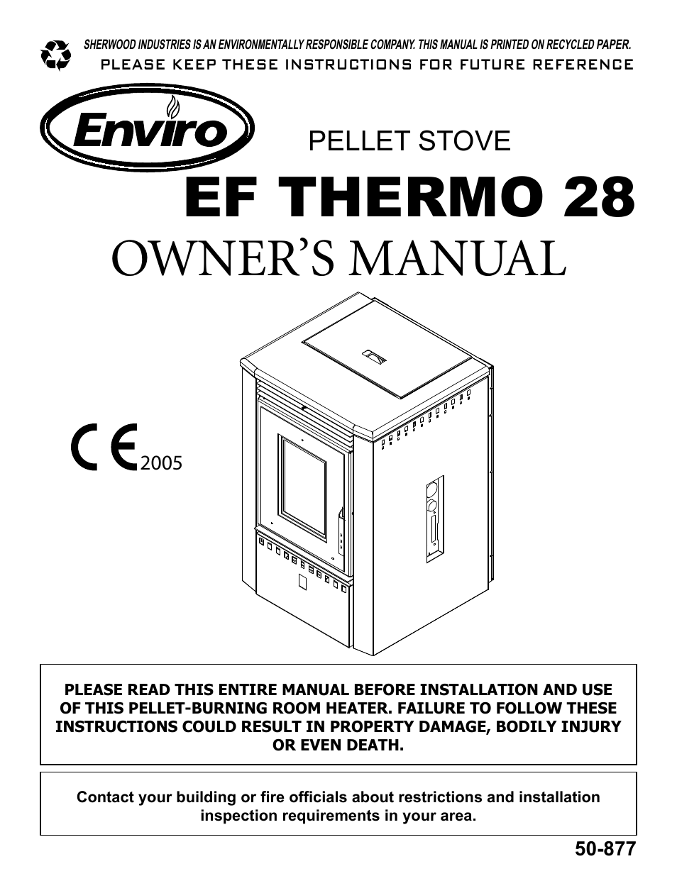 Enviro EF THERMO 28 CE2005 User Manual | 15 pages