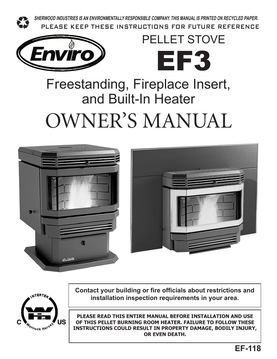 Enviro EF3 User Manual | 38 pages