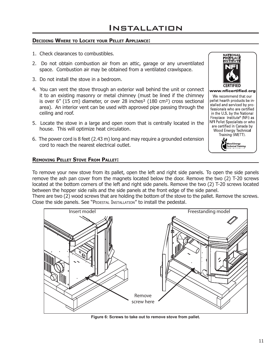 Installation | Enviro EF3 User Manual | Page 11 / 38