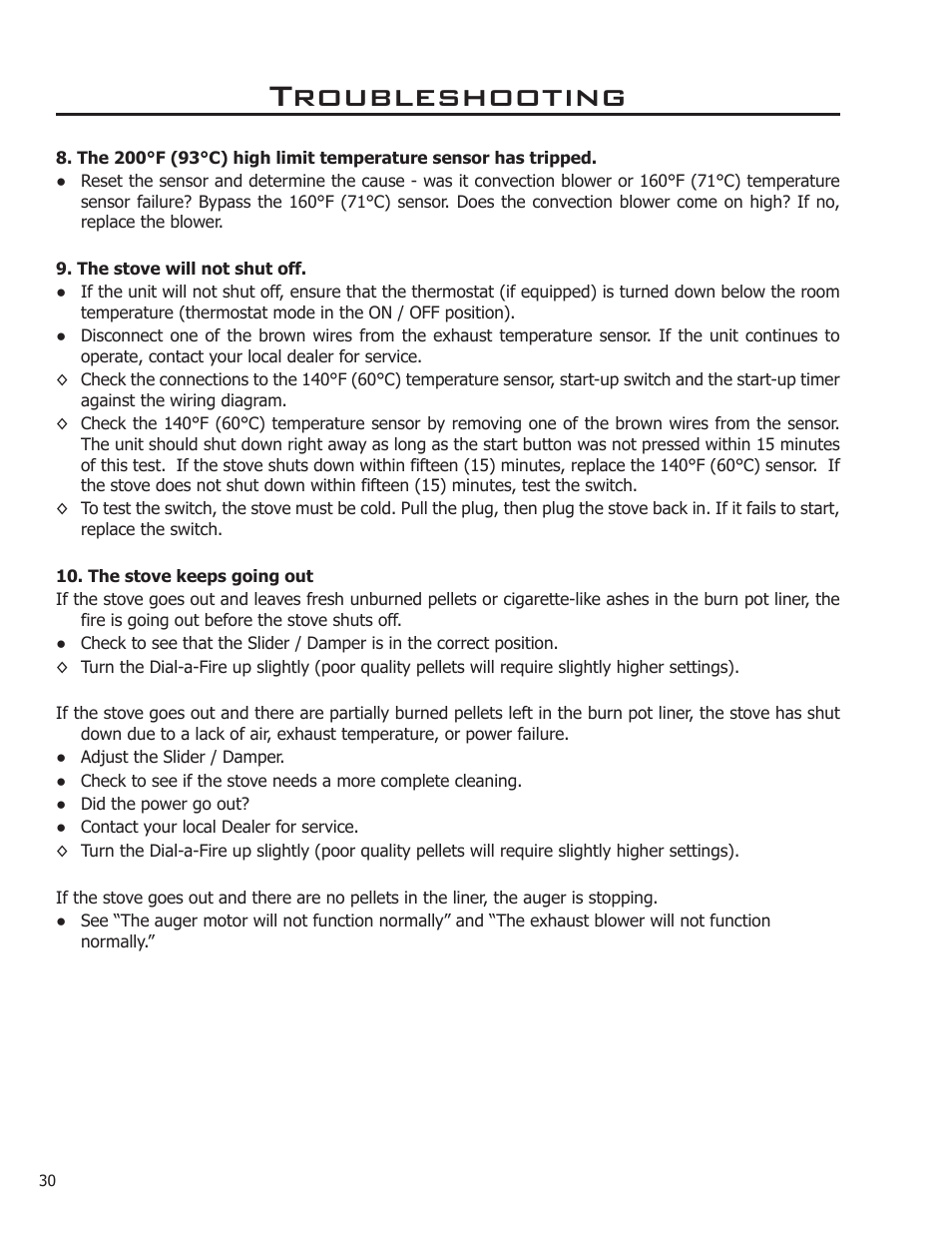 Troubleshooting | Enviro EF3 User Manual | Page 30 / 38