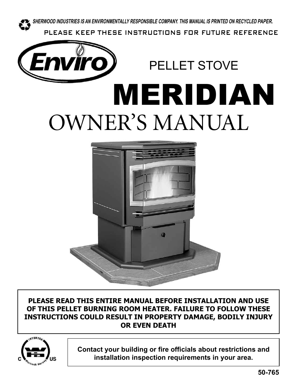 Enviro Meridian C-10135 User Manual | 38 pages