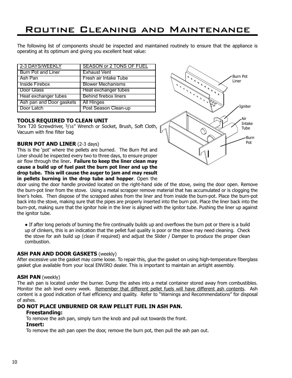 Routine cleaning and maintenance | Enviro Meridian C-10135 User Manual | Page 10 / 38