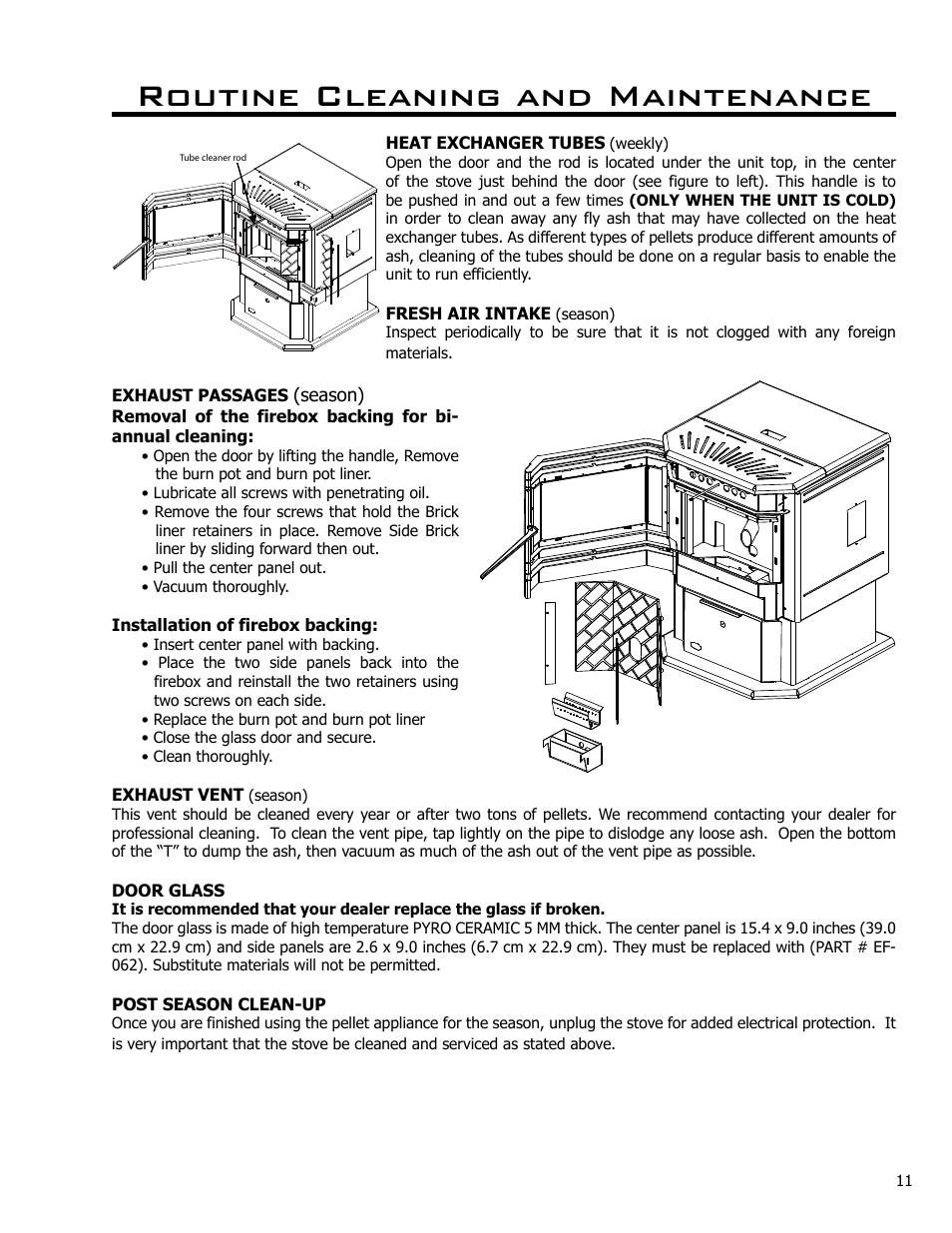 Routine cleaning and maintenance | Enviro Meridian C-10135 User Manual | Page 11 / 38