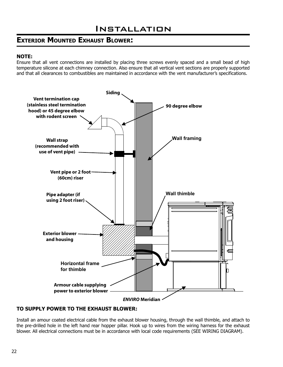 Installation | Enviro Meridian C-10135 User Manual | Page 22 / 38