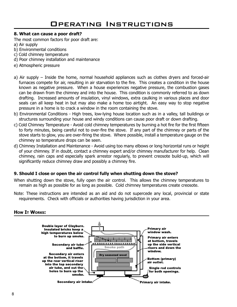 How it works, Operating instructions | Enviro 2100 User Manual | Page 8 / 20