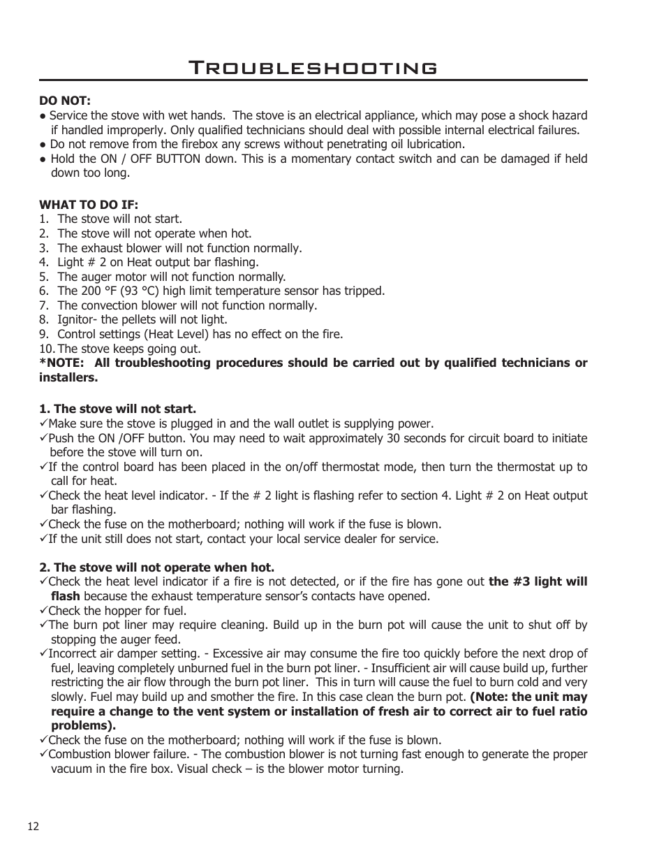 Troubleshooting | Enviro 50-1386 User Manual | Page 12 / 23