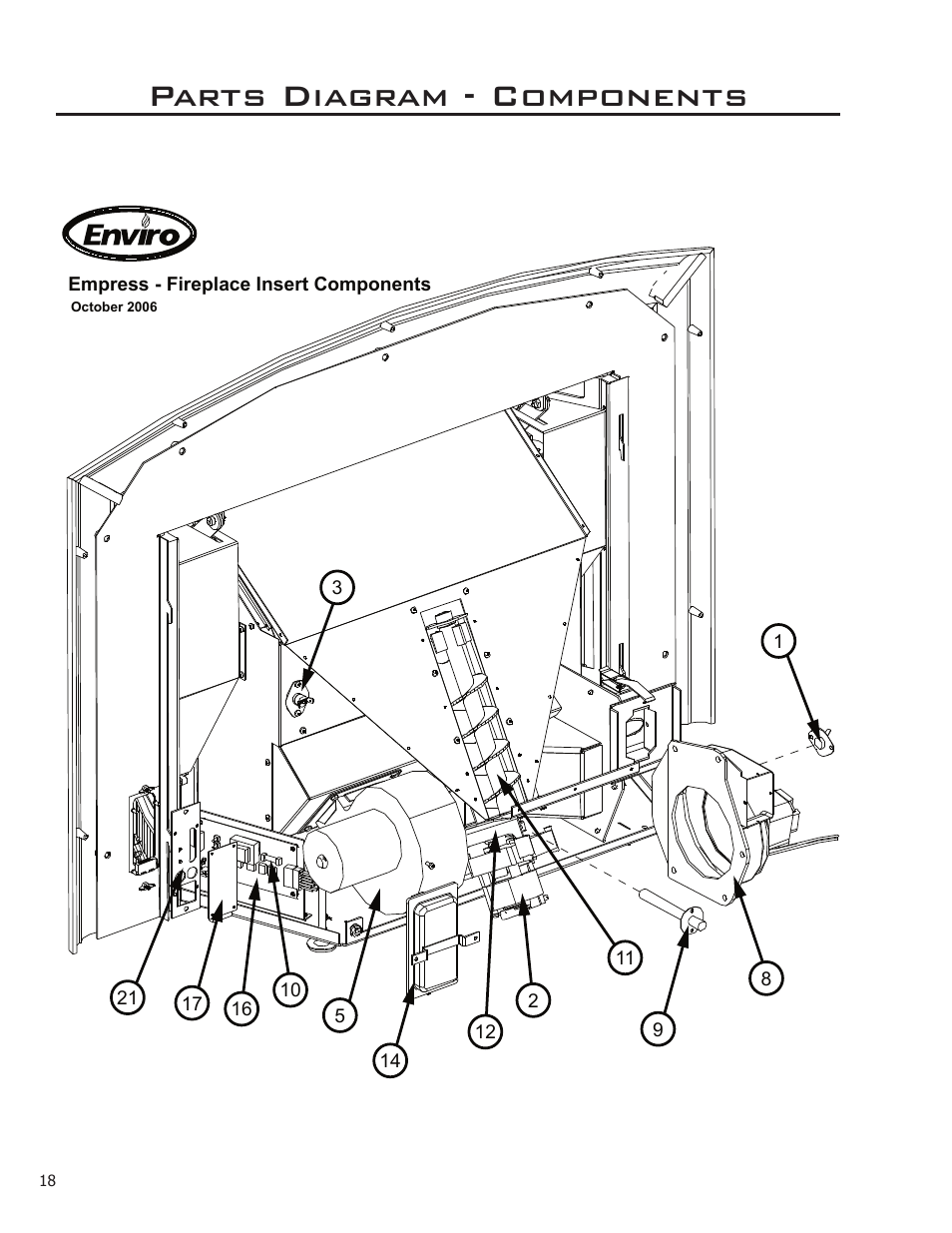 Parts diagram - components | Enviro 50-1386 User Manual | Page 18 / 23