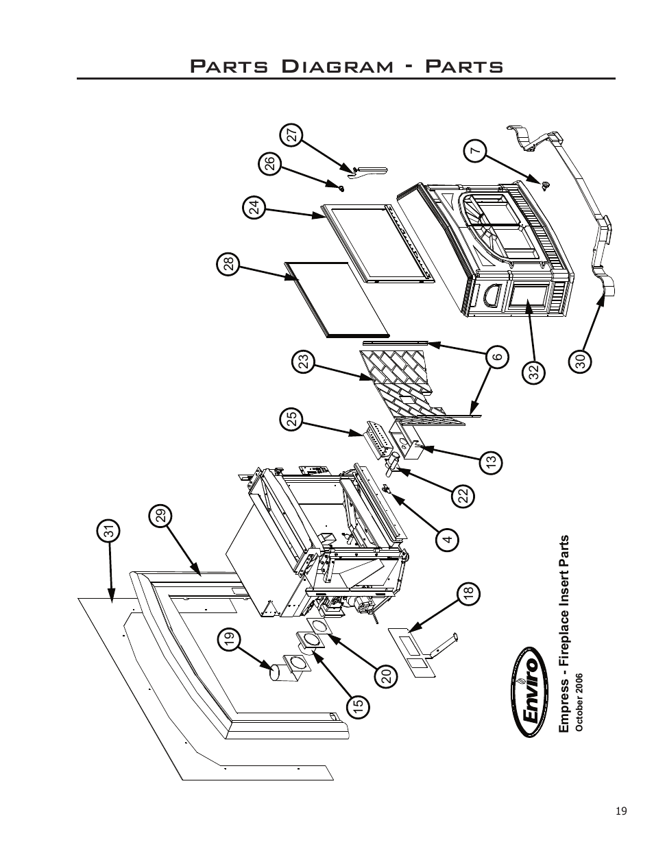 Parts diagram - parts | Enviro 50-1386 User Manual | Page 19 / 23