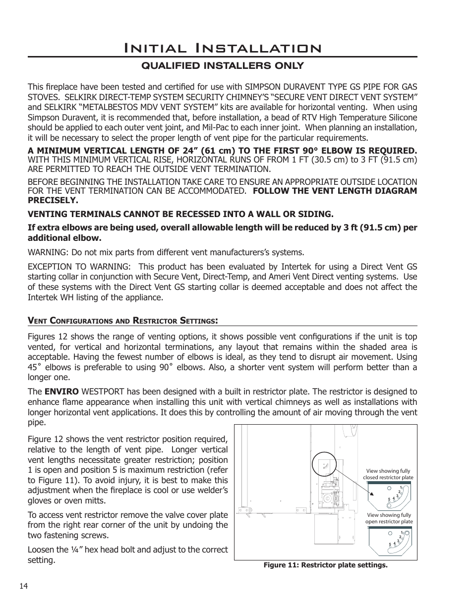 Initial installation | Enviro C-10914 User Manual | Page 14 / 46