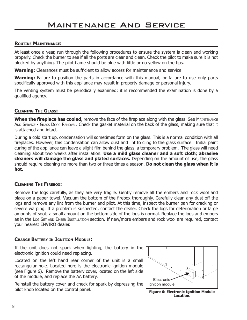 Maintenance and service | Enviro C-10914 User Manual | Page 8 / 46