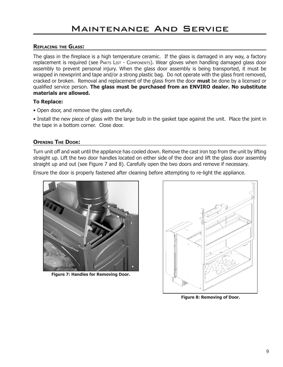 Maintenance and service | Enviro C-10914 User Manual | Page 9 / 46