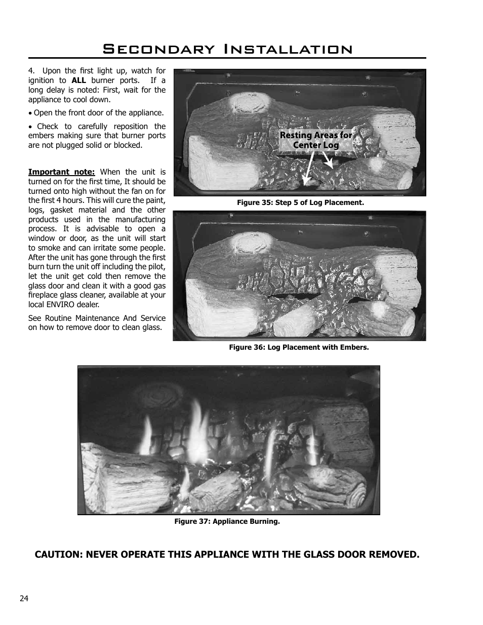 Secondary installation | Enviro EG28 DV User Manual | Page 24 / 33