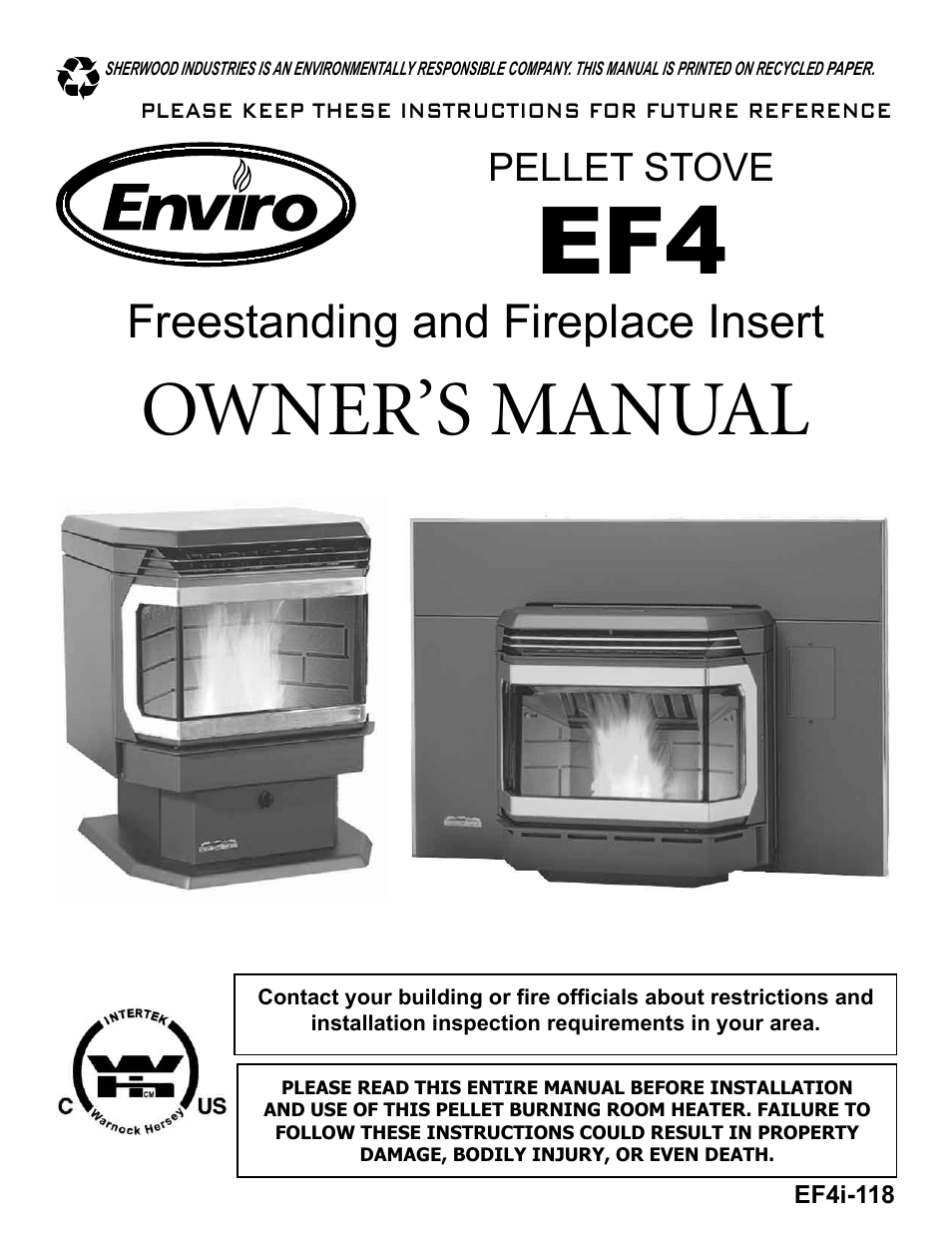 Enviro EF4 User Manual | 37 pages