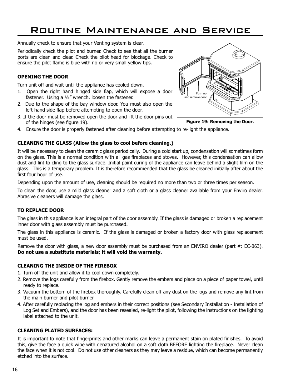 Routine maintenance and service | Enviro EG40-071 User Manual | Page 16 / 23