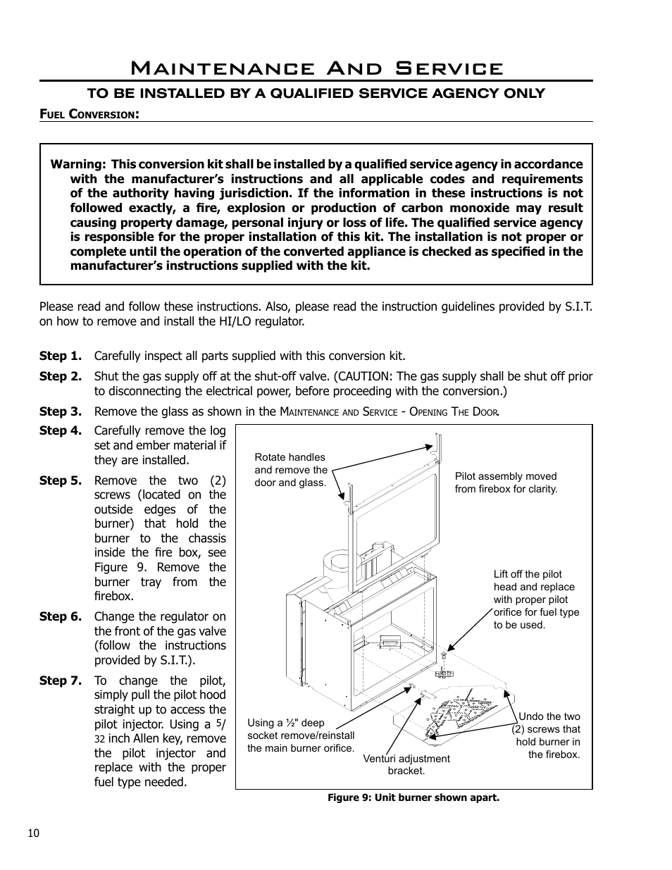 Fuel conversion, Maintenance and service | Enviro Westport C-10794 User Manual | Page 10 / 45