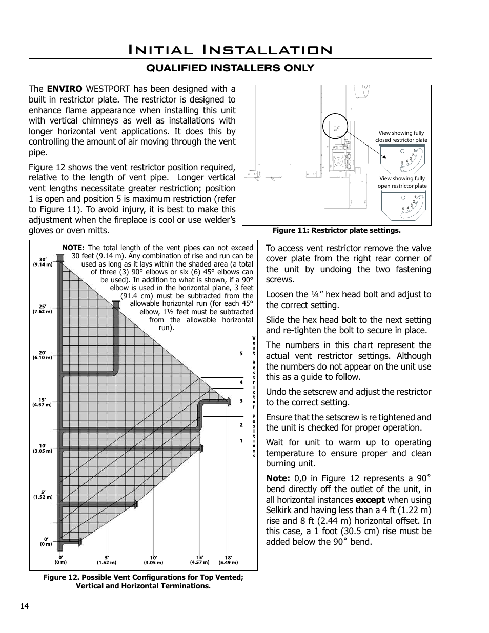 Initial installation | Enviro Westport C-10794 User Manual | Page 14 / 45