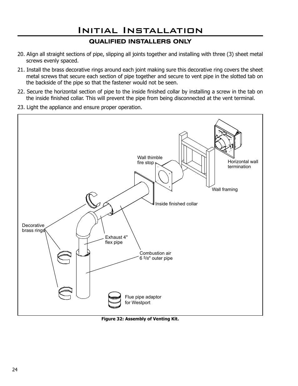Initial installation | Enviro Westport C-10794 User Manual | Page 24 / 45
