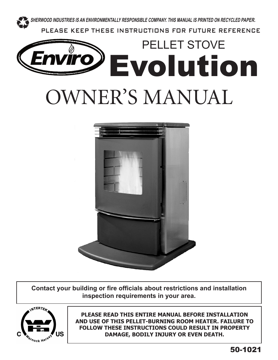 Enviro EVOLUTION 50-1021 User Manual | 14 pages