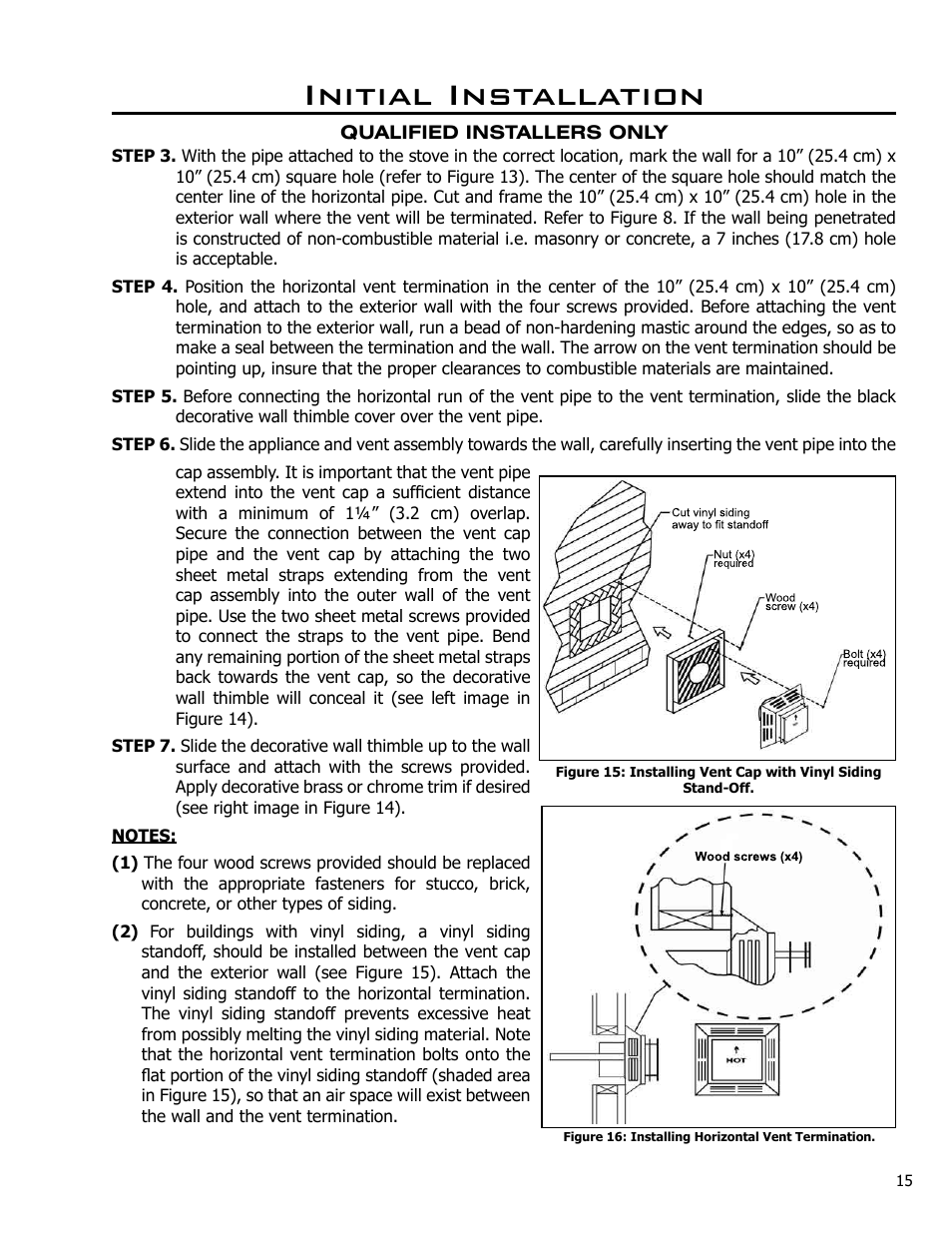 Initial installation | Enviro Ascot 50-029 User Manual | Page 15 / 33