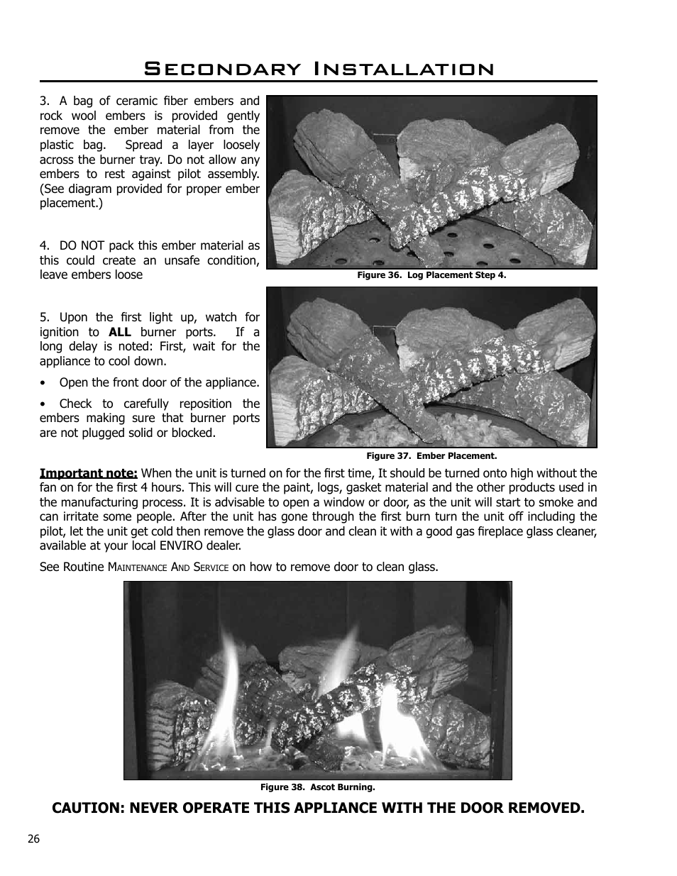 Secondary installation | Enviro Ascot 50-029 User Manual | Page 26 / 33