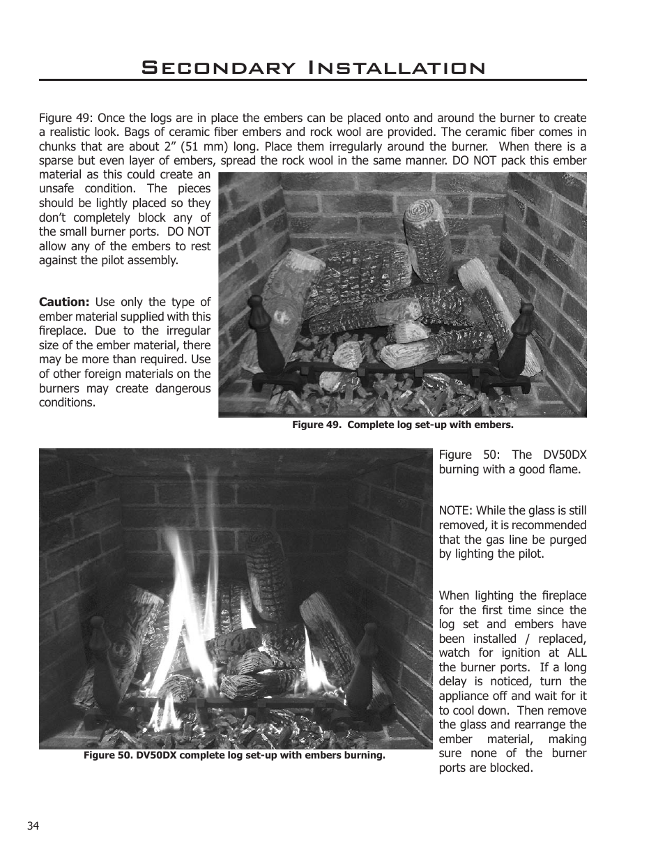 Secondary installation | Enviro DV50DX User Manual | Page 34 / 43